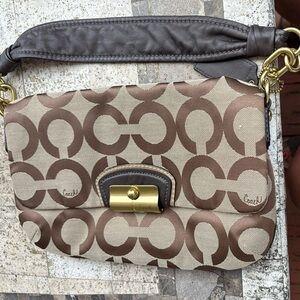 Coach Signature Leather Bag with Embossed Detail